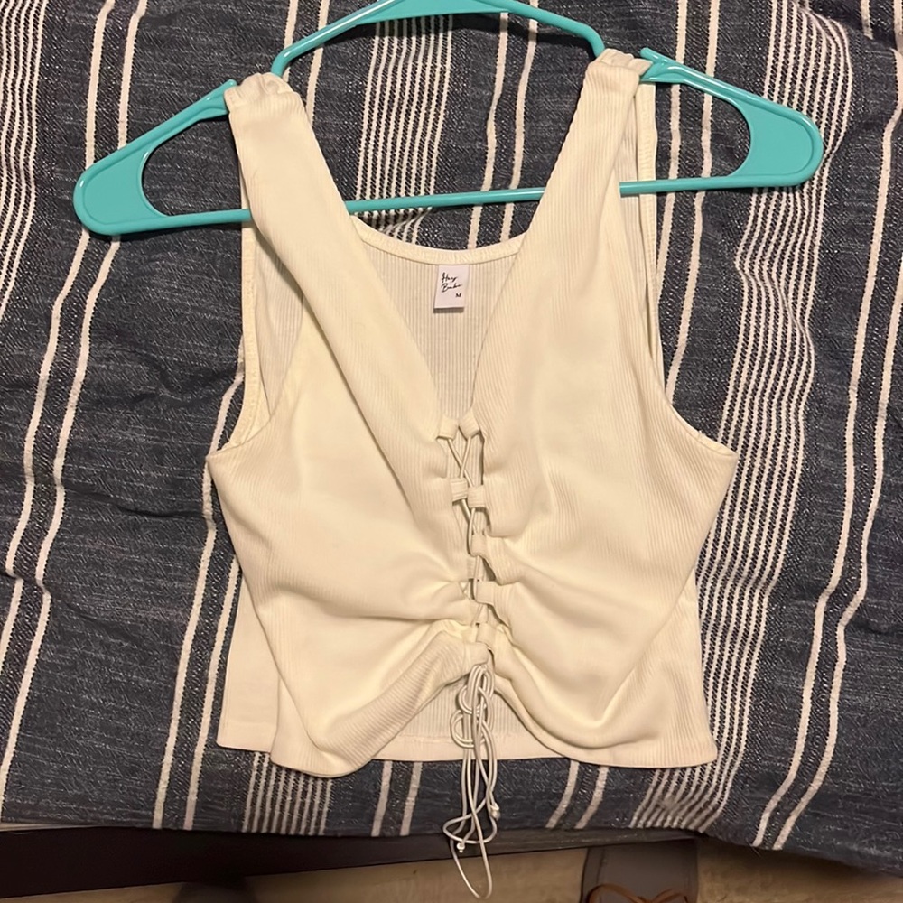 White drawstring tank